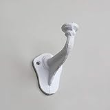 Material: Gusseisen Stabiler Einzelhaken Garderobenhaken Wandhaken Gusseisen Shabby- Chic- Stil weiß