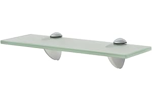 FIRBNUS 30x10x0.8 cm Estante Flotante de Cristal Estanteria Baño Estante Colgante Estante de Exhibición Estantería Esmerilado Baldas Pared Libreria Cristal de Seguridad Templado