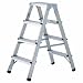 Produktbild Brennenstuhl Doppelstufenleiter Aluminium Handwerkerqualität 2x3 Stufen Höhe 90cm