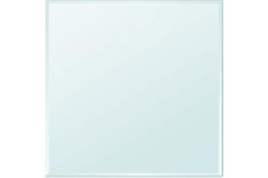 vidaXL Tempered Glass Table Top- Square 800x800mm Transparent, Versatile for Indoor/Outdoor, Easy-to-Clean Surface, Durable Cover for Dining and Coffee Tables