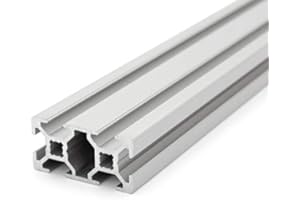 DOLD MECHATRONIK Profilé aluminium 20x40L type B slot 6 (léger), anodisé argent - Longueurs standards 500mm