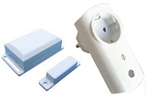 WEBASO Intertechno Funk Abluftsteuerung Dunstabzug Kamin Fensterkontaktschalter 2300W mit Fenstersensor und Funk-Zwischenstecker mit allpoliger Abschaltung