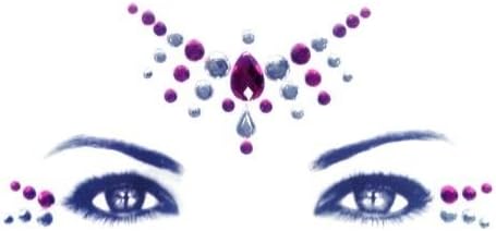 Geo Gems Festival Range - Hot Pink &amp; Silver - 3 Piece - Brow &amp; Eye Jewels (004)