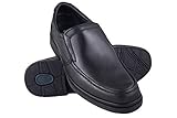  Zerimar Zapatos Hombres  Zapatos de Piel Zapatos Vestir Zapatos hostelería Zapatos Confortables Zapatos de camareros Color Negro Talla 43