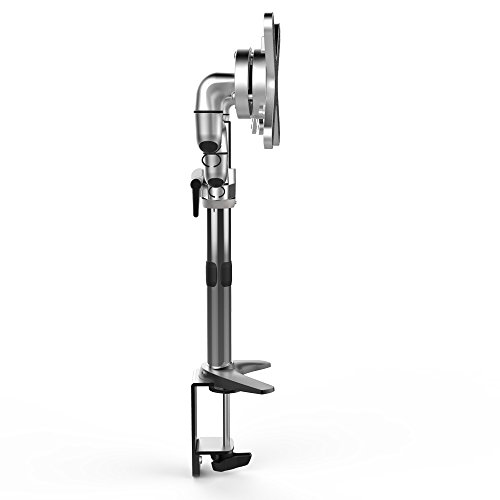 PureMounts PM-STYLE-DM-23D Schreibtisch Halterung für 2 Monitore bis 71cm (28 Zoll), schwenkbar, neigbar, drehbar VESA 100, Armlänge: 2x32cm - 3