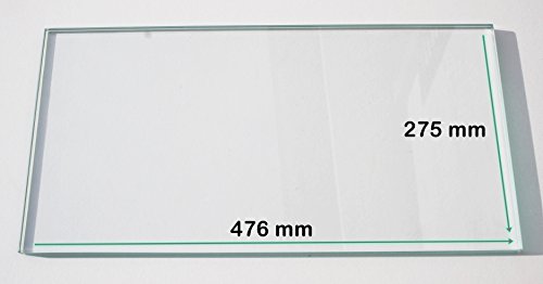 Khlschrank Einlegeboden / Glasplatte / Gemsefach  Klarglas 4 mm dick - 476 mm x 275  Direkt vom Glasereifachbetrieb!!!