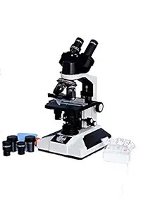 ESAW 2500x Binocular Compound Microscope for Laboratory (2022 Edition, Suitable for CBSE and ICSE Kids) (with 25 Prepared Slide)