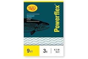 RIO Products Powerflex Trout 12ft Leader, Freshwater Tapered Fly Line, 3 Pack