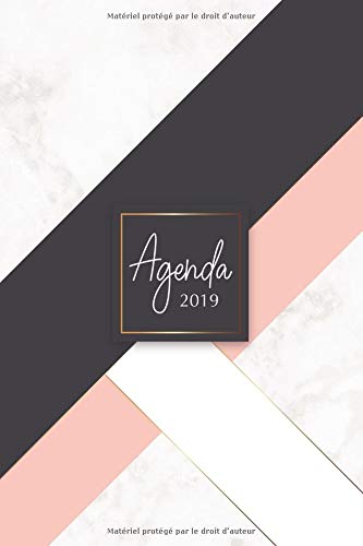 Lire des livres gratuits en ligne sans téléchargement Agenda 2019: Agenda Janvier à Décembre 2019, Semainier simple & graphique, motif marbre, noir & ro by author 1729190936 EPUB