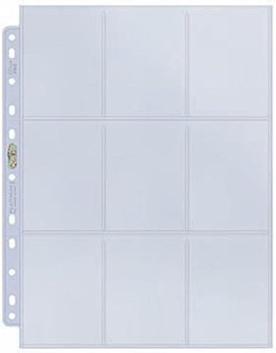 Ultra Pro 9-Pocket Platinum Series - 50 Pages Ordnerseiten für Magic Pokemon Yu-Gi-Oh! - passt in jedes Ringbuch