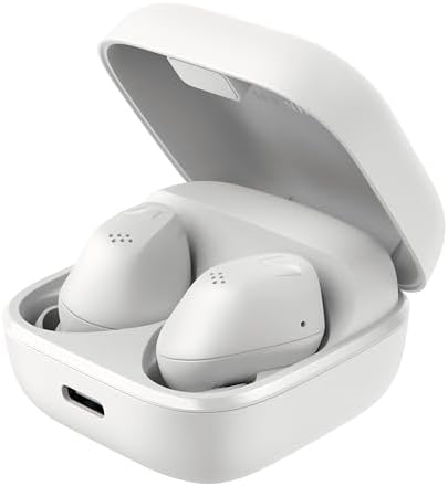 Sennheiser ACCENTUM True Wireless Auricolari - Suono cristallino con ANC ibrido, design ergonomico, durata della batteria di 28 ore, interfaccia tattile e doppio microfono - Bianco