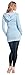 Happy Mama Women's Maternity Stretchy Knit Tunic Jumper Pullover with Hood 908p (Light Blue, 8/14)