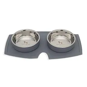 Heads Up For Tails Dig in Double Dinner Suction Bowl for Dogs- 850ml