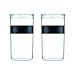 Produktbild Bodum PRESSO 2er Set Vorratsgläser 2.0 l aus PC mit Silikonband, Polycarbonat, Schwarz 2 l