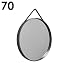 Produktbild hay Strap Mirror 70 Spiegel anthrazit - dunkelgrau Ø:70cm wandspiegel rund