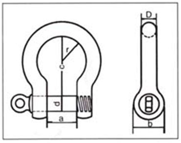 Desert Fox Winch Schäkel 5/8 Zoll gebogen - 3