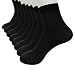 Produktbild Herrensocken Socken Baumwolle Kurze Business Socken Bamboo Fiber Ultra-thin Gesundheitssocken Sneakersocken Laufsocken 8 Pairs (Schwarz)