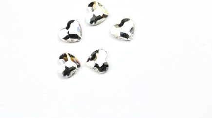 Swarovski Crystals Heart Flat Back Article 2808 - Small Pack-Crystal Clear-6Mm-5