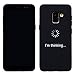 Produktbild Hülle für Galaxy A8 2018, KANTAS Weich Schwarz Matt Silikon Handyhülle Schlank Weich Rückseite TPU Ultra Dünn Bumper Back Cover für Samsung Galaxy A8 2018, Zitat I'm Thinking