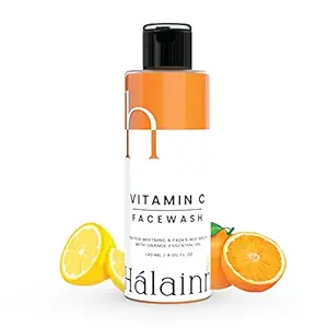 H?lainn Vitamin C Facewash for Brightening, Fades Age Spots, Pore Cleansing, Detan, Pigmentation & Blemishes | For Men and Women | Sulfate & Paraben Free | 120 ml