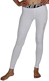 JustOneStyle Take Five Women's 139 Skin Tights Compression Leggings Base Layer White Running Pants