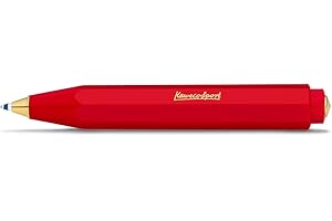 Kaweco 10001151 Classic Sport Red I biznesowy długopis z wysokiej jakości tworzywa sztucznego, 12 g lekki długopis kieszonkowy z niezawodnym mechanizmem krzywizny serca, długopis 10,5 cm (czerwony)