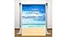 Produktbild WaW Blau Stoff Fotohintergrund Sonnenaufgang Strand Meer Kulisse für Sommer Fotoshooting Studio Hintergründe Baby Kinder Patry Dekoration Requisiten 5x7ft