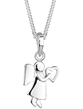 Elli Damen Halskette mit Schutzengel Anhänger Silber 925 Länge 45 cm