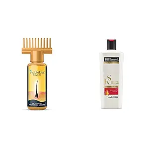 Indulekha Bhringa Hair Oil, 100ml And TRESemme Keratin Smooth Conditioner, 190ml