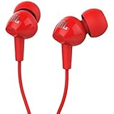 JBL C100SI In-Ear Headphones with Mic (Red)