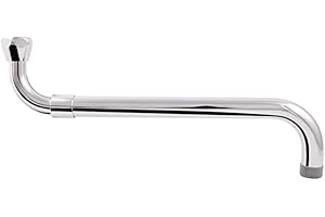 Schläfer 401010 - Bec de Robinet Mural Universel, Bec Chromé en Forme de S - Pour Robinetterie Murale - Longueur Variable 300-500 mm - Raccord Universelle de 3/4 - Aerateur Economie d'Eau Neoperl