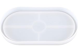 SNNER 1 stück Tablett Silikonform Harz Tablettform Oval Tassen Untersetzer Formplatte Teller Aschenbecherform DIY Harz Gießform