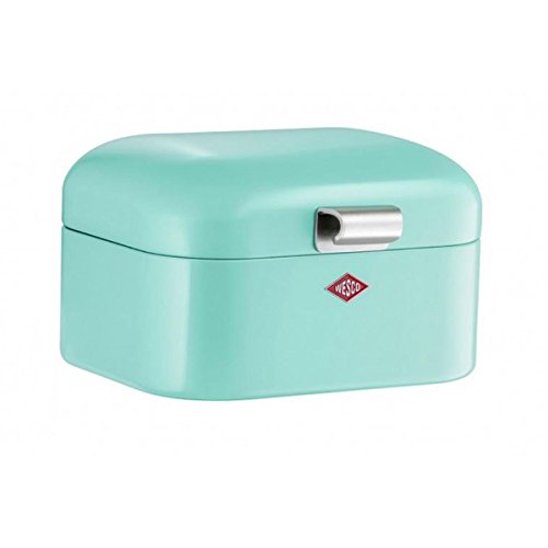 Wesco 235 001-51 Mini Grandy Aufbewahrungsbox pulverbeschichtetes Stahlblech 17.0 x 18.0 x 12.0 cm, Mint