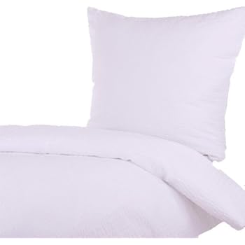 Amazon.de: Hans-Textil-Shop Seersucker Hotelbettwäsche Uni, Baumwolle