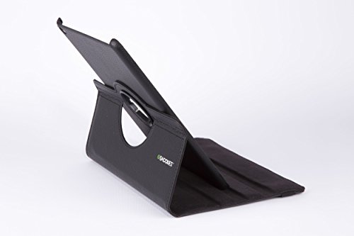 SCHWARZ iPad 2 3 4 360 Grad rotierende Ledertasche Smart Case Hülle für das neue Apple iPad 2 iPad 3 iPad 4 mit Retina Display voll kompatibel mit der Sleep-Funktion + Displayschutzfolie + kapazitiver Stift - 5