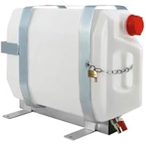 Kit Tanica Lavamano 5L Per Veicoli E Camper, Con Supporto Metallico E Rubinetto, Grigio, Plastica Alimentare