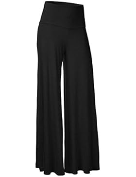 iShine Casual Hosenrock Damen Lang elegant Palazzo Hosen Wide Leg Pants Lagenlook Hosen Lagen Hose mit leichte...