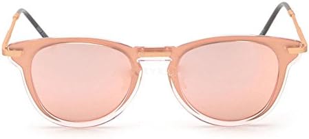 HTWWJ Retro Style Anti - Reflective Color Film Transparent Frame Sunglasses Male Sunglasses , 5