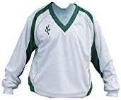 Funky Long Sleeve Junior Cricket Sweater - Green - Small Boys