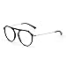 Produktbild JIM HALO RX Brille Rahmen Leicht Gewichts Rund Rxable Gläser Optischer Rahmen Damen Herren(Schwarz/Klar)
