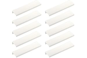 10 x Poignée Fixation Arrière Blankett Jane 150 mm Blanc Ral 9003 Poignées de Cuisine Poignée de Meuble Poignée pour Placard de Sotech