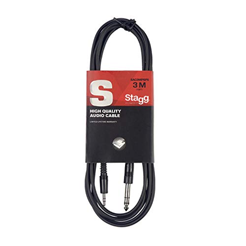 Stagg S Serie SAC3MPS PS Câble Audio Deluxe 3m mini-jack S/Jack S