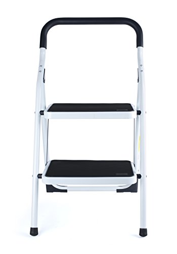 Pavo PREMIUM Trittleiter, Klapptritt aus Stahl – 2 Stufen mit Anti-Rutschmatten, 8041763 - 2