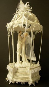 Wedding Couple in Gazebo, Musical Wedding Gift or Cake Topper - LARGE!