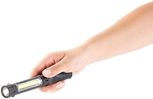 PEARL 2in1-LED-Taschenlampe mit COB-LED-Arbeitsleuchte, Magnet, 250 lm, 2,5W - 2