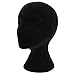 Price comparison product image Elenxs Foam Mannequin Manikin Head Model Female Styrofoam Black Wig Hair Glasses Hat Display Stand