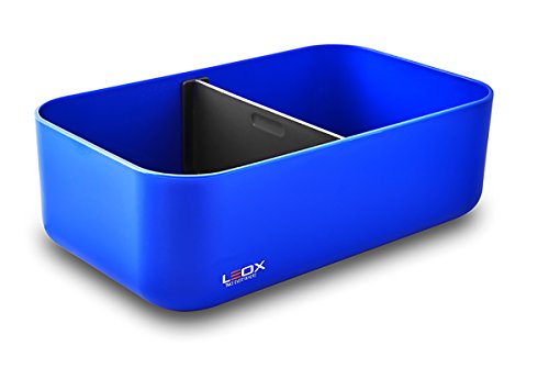LeOx- Lunchbox Bento Box mit Fächern Brotdose Aufbewahrungsdose Lunchbox Kinder Dose Essen to go Food Container Lunchbox mit Trennwand (blau) - 3