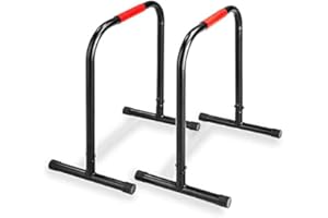 FFitness Parallel Bars Unisex Adult, Black Red, One Size
