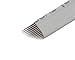 CRYSTALUM® Microblading Eyebrow 5 Blades 12 Pins Needles Tattoo Tattooing Blades Prongs Semi Permanent Make Disposable Needles Makeup For Single Use