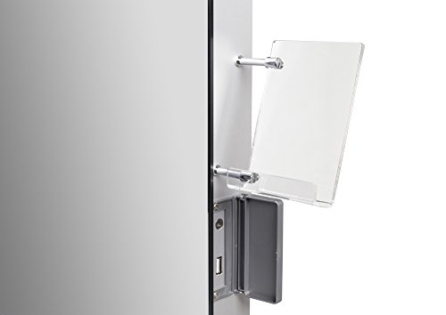 100cm LED Multimedia Badspiegel mit LED Beleuchtung + Uhr + Radio + MP3 + USB-Anschluss + Temperaturanzeige + TOUCH SCHALTER feuchtraumgeeignet einbaufertig - 4